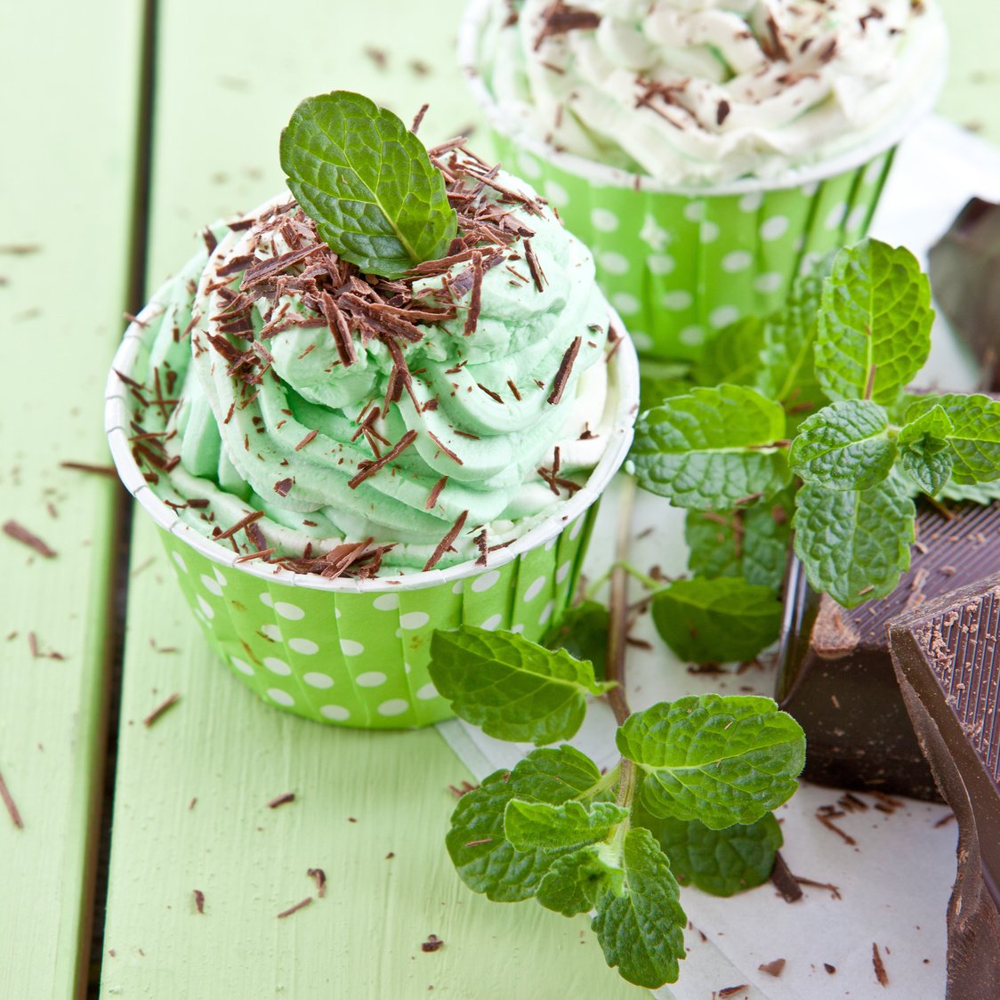 Frozen Yogurt with mint